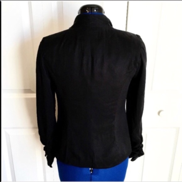 Black Asymmetrical Zipper Jacket - Picture 4 of 4